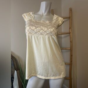 Elegant Cream Lace Women's Top